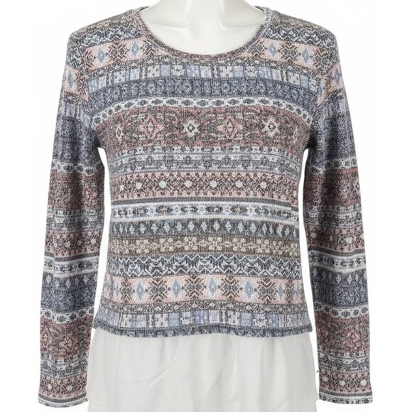 kiara Shirt Size S Blue Pink Layered Look Preppy Academia Retro Y2K Coquette - Picture 1 of 7